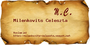 Milenkovits Celeszta névjegykártya